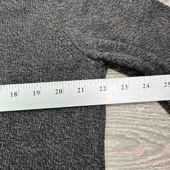 American Eagle Seriously Soft Quarter Zip Sweater Mens Large Tall LT Gray Ribbed - Picture 10 of 14